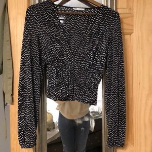 Black zara polka dot shirt